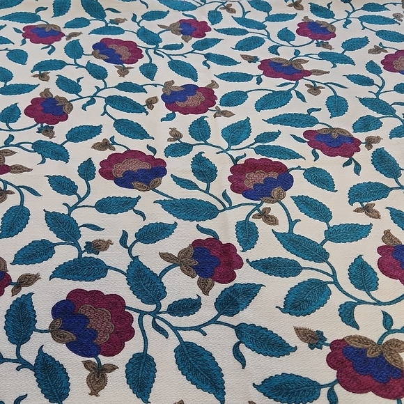 Other - Vintage polyester knit floral fabric 1 2/3 yds X 55 inches